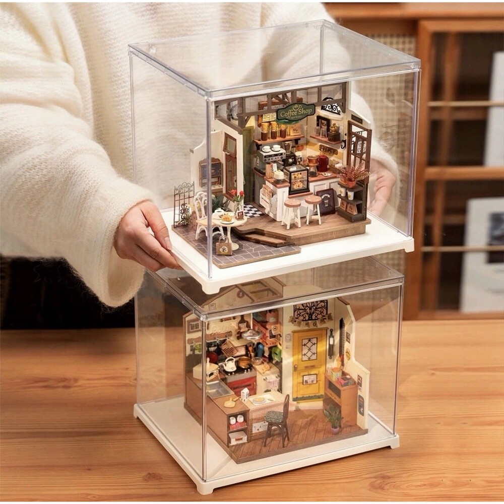 Rolife Display Box DF03L Clear Stackable Case DIY Miniature House Showcase - Picture 4 of 6